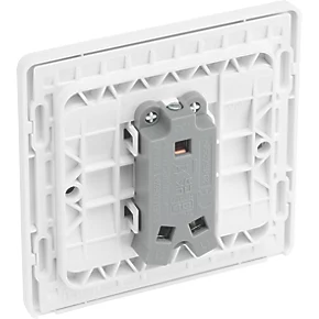 British General Evolve 20 A 16AX 1-Gang 2-Way Wide Rocker Light Switch Pearlescent White with White Inserts 5 British General Evolve 20 A 16AX 1-Gang 2-Way Wide Rocker Light Switch Pearlescent White with White Inserts - Image 5