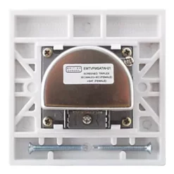 British General 900 Series 1-Gang Triplex Multimedia Socket White -British General Switches & Sockets Store 58721 A2