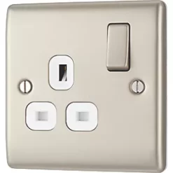 British General Nexus Metal 13A 1-Gang DP Switched Socket Pearl Nickel with White Inserts 9 British General Nexus Metal 13A 1-Gang DP Switched Socket Pearl Nickel with White Inserts -British General Switches & Sockets Store 593PY A3