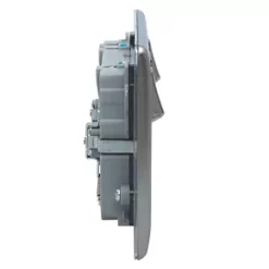 British General Nexus Metal 13A 2-Gang SP Switched Socket + 3.1A 2-Outlet Type A USB Charger Brushed Steel with Graphite Inserts 6 British General Nexus Metal 13A 2-Gang SP Switched Socket + 3.1A 2-Outlet Type A USB Charger Brushed Steel with Graphite Inserts -British General Switches & Sockets Store 6218R A2