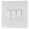 British General 800 Series 10AX 3-Gang 2-Way Light Switch White