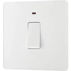 British General Evolve 20A 1-Gang DP Control Switch Pearlescent White with LED with White Inserts 9 British General Evolve 20A 1-Gang DP Control Switch Pearlescent White with LED with White Inserts -British General Switches & Sockets Store 625PY A3