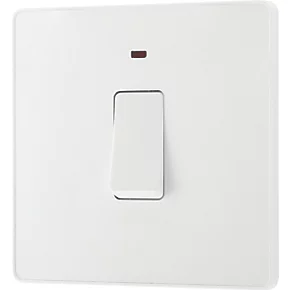 British General Evolve 20A 1-Gang DP Control Switch Pearlescent White with LED with White Inserts 4 British General Evolve 20A 1-Gang DP Control Switch Pearlescent White with LED with White Inserts - Image 4