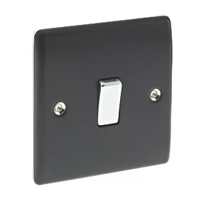 British General Nexus Metal 10AX 1-Gang Intermediate Switch Matt Black with White Inserts 3 British General Nexus Metal 10AX 1-Gang Intermediate Switch Matt Black with White Inserts - Image 3