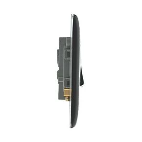 British General Nexus Metal 10AX 1-Gang Intermediate Switch Matt Black with White Inserts 4 British General Nexus Metal 10AX 1-Gang Intermediate Switch Matt Black with White Inserts - Image 4