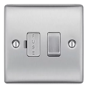 British General Nexus Metal 13A Switched Fused Spur Brushed Steel 2 British General Nexus Metal 13A Switched Fused Spur Brushed Steel - Image 2