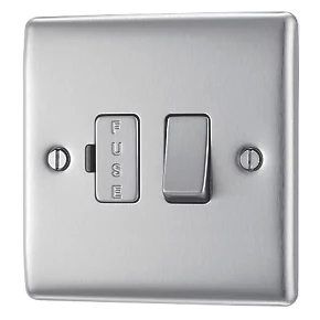 British General Nexus Metal 13A Switched Fused Spur Brushed Steel 1 British General Nexus Metal 13A Switched Fused Spur Brushed Steel