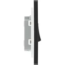 British General Evolve 20 A 16AX 1-Gang 2-Way Light Switch Satin Brass with Black Inserts -British General Switches & Sockets Store 652PY A5