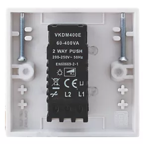 British General 900 Series 1-Gang 2-Way LED Dimmer Switch White 3 British General 900 Series 1-Gang 2-Way LED Dimmer Switch White - Image 3