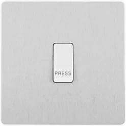 British General Evolve 10A 1-Gang 1-Way Bell Push Switch Brushed Steel with White Inserts 8 British General Evolve 10A 1-Gang 1-Way Bell Push Switch Brushed Steel with White Inserts -British General Switches & Sockets Store 656PY A2