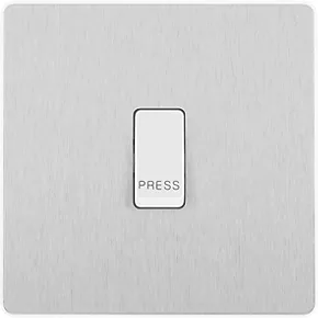 British General Evolve 10A 1-Gang 1-Way Bell Push Switch Brushed Steel with White Inserts 3 British General Evolve 10A 1-Gang 1-Way Bell Push Switch Brushed Steel with White Inserts - Image 3