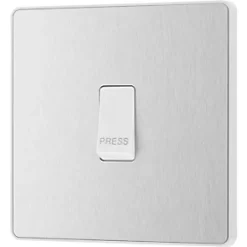British General Evolve 10A 1-Gang 1-Way Bell Push Switch Brushed Steel with White Inserts 9 British General Evolve 10A 1-Gang 1-Way Bell Push Switch Brushed Steel with White Inserts -British General Switches & Sockets Store 656PY A3