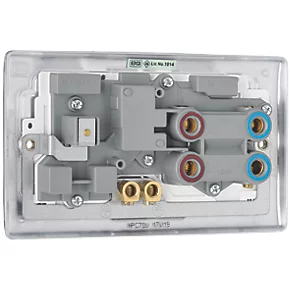 British General Nexus Metal 45A 2-Gang DP Cooker Switch & 13A DP Switched Socket Polished Chrome with LED with White Inserts 6 British General Nexus Metal 45A 2-Gang DP Cooker Switch & 13A DP Switched Socket Polished Chrome with LED with White Inserts - Image 6