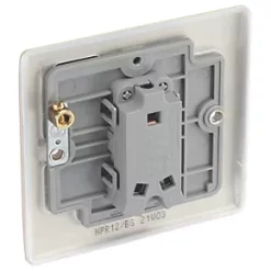British General Nexus Metal 20A 1-Gang 2-Way Light Switch Pearl Nickel with Colour-Matched Inserts -British General Switches & Sockets Store 67396 A4