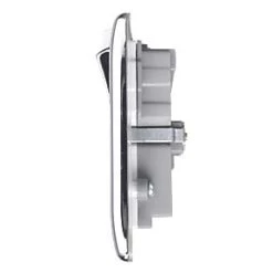 British General Nexus Metal 13A 2-Gang SP Switched Wi-Fi Extender Socket + 2.1A 1-Outlet Type A USB Charger Polished Chrome with White Inserts 6 British General Nexus Metal 13A 2-Gang SP Switched Wi-Fi Extender Socket + 2.1A 1-Outlet Type A USB Charger Polished Chrome with White Inserts -British General Switches & Sockets Store 677FG A2