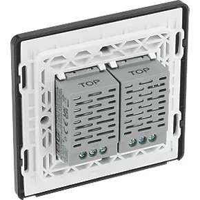 British General Evolve 2-Gang 2-Way LED Double Master Touch Trailing Edge Dimmer Switch Satin Brass with Black Inserts 5 British General Evolve 2-Gang 2-Way LED Double Master Touch Trailing Edge Dimmer Switch Satin Brass with Black Inserts - Image 5