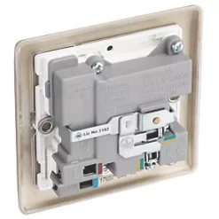 British General Nexus Metal 13A 1-Gang SP Switched Socket + 2.1A 2-Outlet Type A USB Charger Pearl Nickel with White Inserts 10 British General Nexus Metal 13A 1-Gang SP Switched Socket + 2.1A 2-Outlet Type A USB Charger Pearl Nickel with White Inserts -British General Switches & Sockets Store 6911F A4