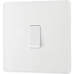 British General Evolve 20 A 16AX 1-Gang 2-Way Light Switch Pearlescent White with White Inserts -British General Switches & Sockets Store 693PY A3