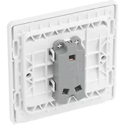 British General Evolve 20 A 16AX 1-Gang 2-Way Light Switch Pearlescent White with White Inserts -British General Switches & Sockets Store 693PY A4