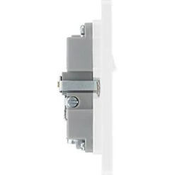 British General Evolve 13A 1-Gang SP Switched Socket + 2.1A 2-Outlet Type A USB Charger Pearlescent White with White Inserts -British General Switches & Sockets Store 699RF A5