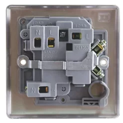 British General Nexus Metal 13A Switched Fused Spur with LED Pearl Nickel -British General Switches & Sockets Store 71031 A2