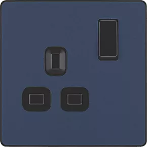 British General Evolve 13A 1-Gang SP Switched Socket Blue with Black Inserts 3 British General Evolve 13A 1-Gang SP Switched Socket Blue with Black Inserts - Image 3