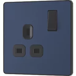 British General Evolve 13A 1-Gang SP Switched Socket Blue with Black Inserts 9 British General Evolve 13A 1-Gang SP Switched Socket Blue with Black Inserts -British General Switches & Sockets Store 726RF A3