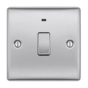 British General Nexus Metal 20A 1-Gang DP Control Switch Brushed Steel with LED 2 British General Nexus Metal 20A 1-Gang DP Control Switch Brushed Steel with LED - Image 2