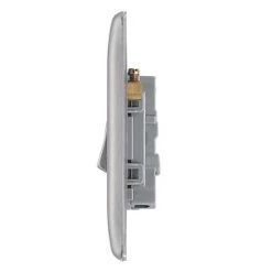 British General Nexus Metal 10AX 1-Gang 2-Way Light Switch Brushed Steel -British General Switches & Sockets Store 73698 A2