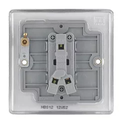 British General Nexus Metal 10AX 1-Gang 2-Way Light Switch Brushed Steel -British General Switches & Sockets Store 73698 A3