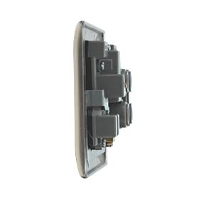 British General Nexus Metal 45A 1-Gang DP Cooker Switch & 13A DP Switched Socket Brushed Iridium with LED with Black Inserts 4 British General Nexus Metal 45A 1-Gang DP Cooker Switch & 13A DP Switched Socket Brushed Iridium with LED with Black Inserts - Image 4