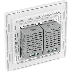 British General Evolve 2-Gang 2-Way LED Double Master Touch Trailing Edge Dimmer Switch Brushed Steel with White Inserts 5 British General Evolve 2-Gang 2-Way LED Double Master Touch Trailing Edge Dimmer Switch Brushed Steel with White Inserts - Image 5