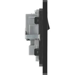 British General Evolve 13A 2-Gang SP Switched Socket Blue with Black Inserts -British General Switches & Sockets Store 749RF A5