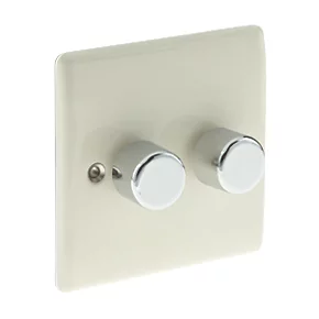 British General 2-Gang 2-Way LED Dimmer Switch Cream 3 British General 2-Gang 2-Way LED Dimmer Switch Cream - Image 3
