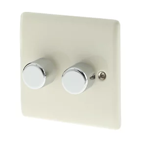 British General 2-Gang 2-Way LED Dimmer Switch Cream 1 British General 2-Gang 2-Way LED Dimmer Switch Cream