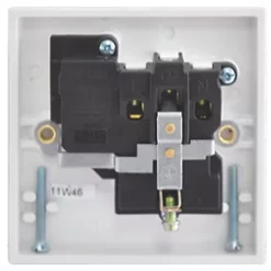 British General 900 Series 13A 1-Gang DP Switched Plug Socket White -British General Switches & Sockets Store 79602 A2