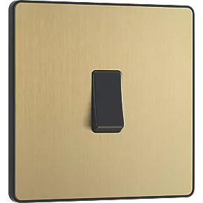 British General Evolve 20A 16AX 1-Gang Intermediate Light Switch Satin Brass with Black Inserts 2 British General Evolve 20A 16AX 1-Gang Intermediate Light Switch Satin Brass with Black Inserts - Image 2
