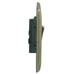 British General Nexus Metal 10AX 1-Gang 2-Way Light Switch Antique Brass -British General Switches & Sockets Store 79804 A3