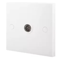 British General 900 Series Female Coaxial TV Socket White