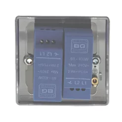 British General Nexus Metal 2-Gang 2-Way LED Dimmer Switch Black Nickel -British General Switches & Sockets Store 81890 A3