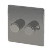 British General Nexus Metal 2-Gang 2-Way LED Dimmer Switch Black Nickel
