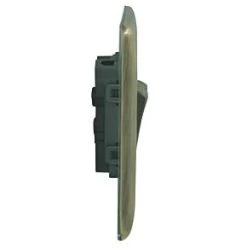 British General Nexus Metal 10AX 2-Gang 2-Way Light Switch Antique Brass -British General Switches & Sockets Store 83099 A3