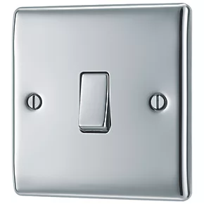 British General Nexus Metal 10AX 1-Gang 2-Way Light Switch Polished Chrome 1 British General Nexus Metal 10AX 1-Gang 2-Way Light Switch Polished Chrome