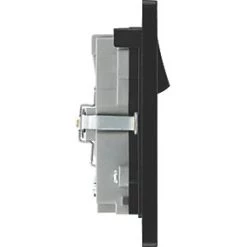 British General Evolve 13A 2-Gang SP Switched Socket + 3A 2-Outlet Type A & C USB Charger Grey with Black Inserts -British General Switches & Sockets Store 841RF A5