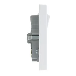 British General 900 Series 13A 2-Gang SP Switched Socket + 3.1A 2-Outlet Type A USB Charger White -British General Switches & Sockets Store 8529P A3