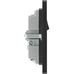 British General Evolve 13A 1-Gang SP Switched Socket + 2.1A 2-Outlet Type A USB Charger Satin Brass with Black Inserts -British General Switches & Sockets Store 852RF A5