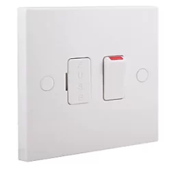 British General 900 Series 13A Switched Fused Spur & Flex Outlet White -British General Switches & Sockets Store 86116 A2
