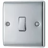 British General Nexus Metal 10AX 1-Gang Intermediate Switch Polished Chrome