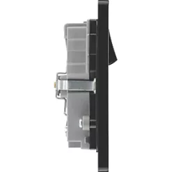 British General Evolve 13A 2-Gang SP Switched Socket + 3.1A 2-Outlet Type A USB Charger Grey with Black Inserts -British General Switches & Sockets Store 871RF A5