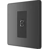British General Evolve Coaxial TV / FM Socket Black with Black Inserts